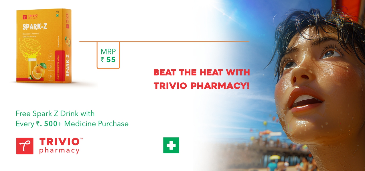 Beat the Heat with Trivio Pharmacy Free Spark Z Drink with Every Rs 500+ Medicine Purchase